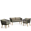 Wohnen Sitzgruppe<Sofa & Sessel aus Kordel-Geflecht - Lagoas (dreiteilig)