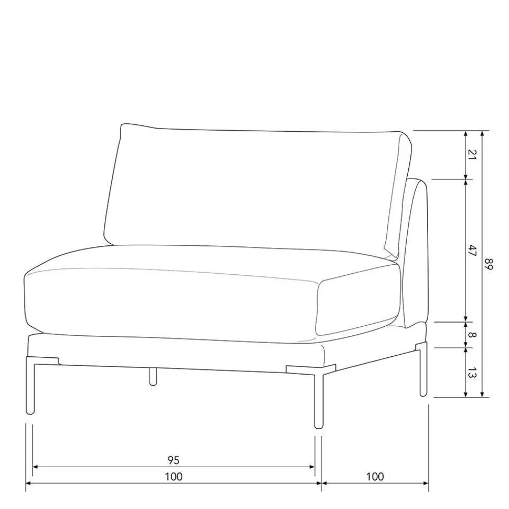 Wohnen Sofas<Sofa aus Modulen in Taupe Stoff - Birte