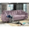 Wohnen Sofas<Sofa mit Bettfunktion in Altrosa Samt - Graland