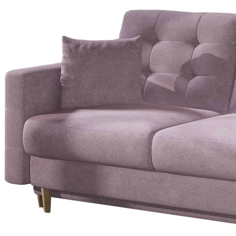 Wohnen Sofas<Sofa mit Bettfunktion in Altrosa Samt - Graland