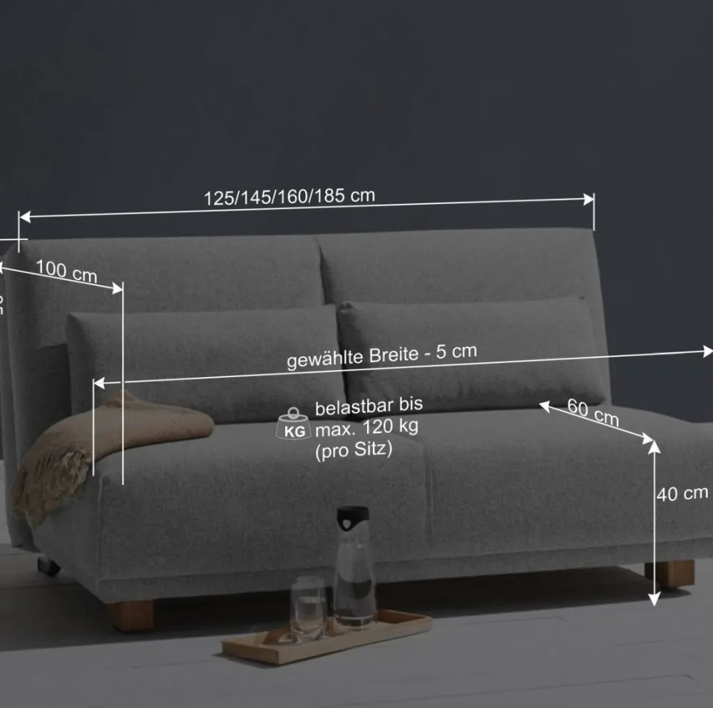 Wohnen Sofas<Sofa ohne Armlehnen mit Schlaffunktion - Leah