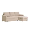 Wohnen Sofas<Sofaecke mit Bettfunktion in Beigegrau - Adhipa
