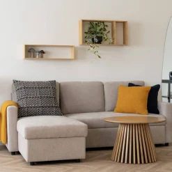 Wohnen Sofas<Sofaecke mit Bettfunktion in Beigegrau - Adhipa