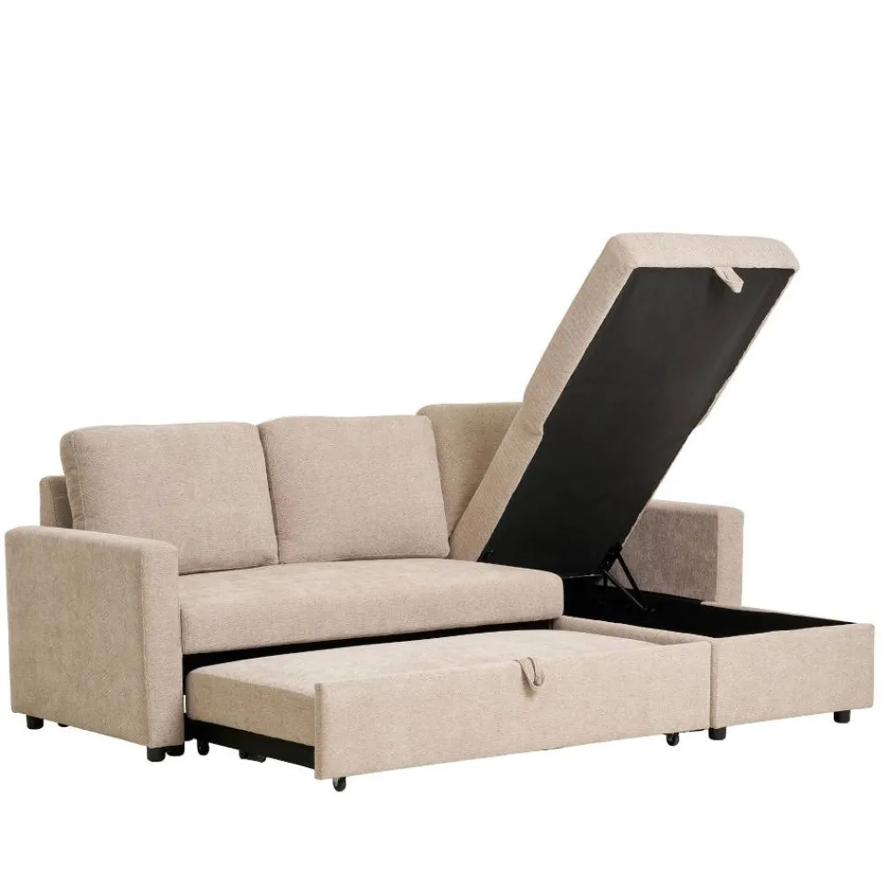 Wohnen Sofas<Sofaecke mit Bettfunktion in Beigegrau - Adhipa