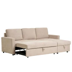 Wohnen Sofas<Sofaecke mit Bettfunktion in Beigegrau - Adhipa