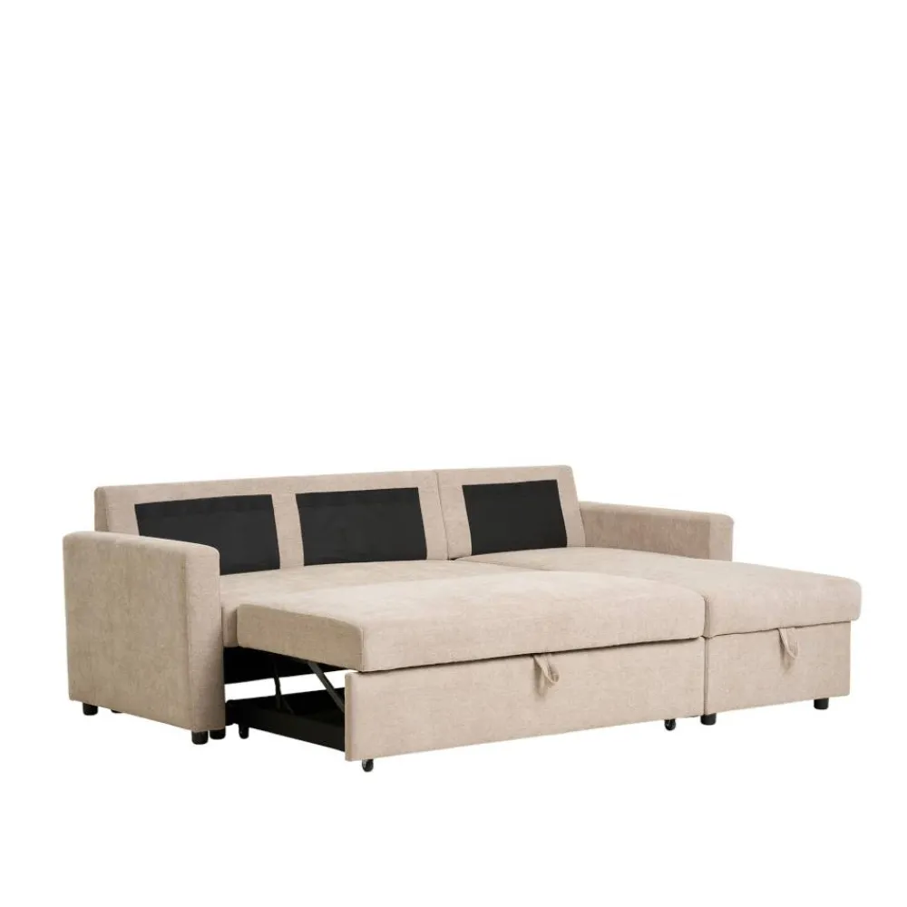 Wohnen Sofas<Sofaecke mit Bettfunktion in Beigegrau - Adhipa
