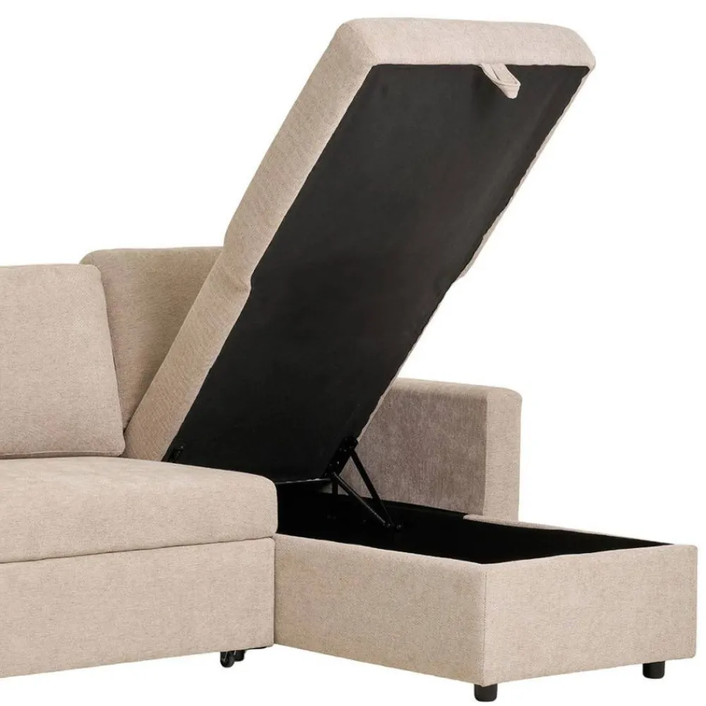 Wohnen Sofas<Sofaecke mit Bettfunktion in Beigegrau - Adhipa