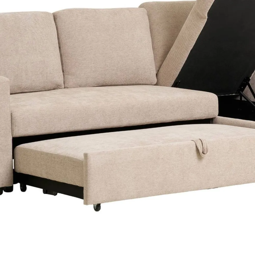 Wohnen Sofas<Sofaecke mit Bettfunktion in Beigegrau - Adhipa