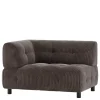 Wohnen Sofas<Sofamodul Ecke als Einsitzer in Graubraun Cord - Vita