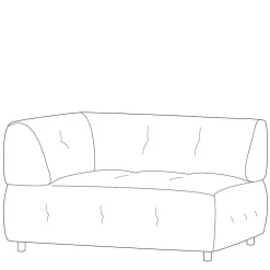 Wohnen Sofas<Sofamodul Ecke als Einsitzer in Graubraun Cord - Vita