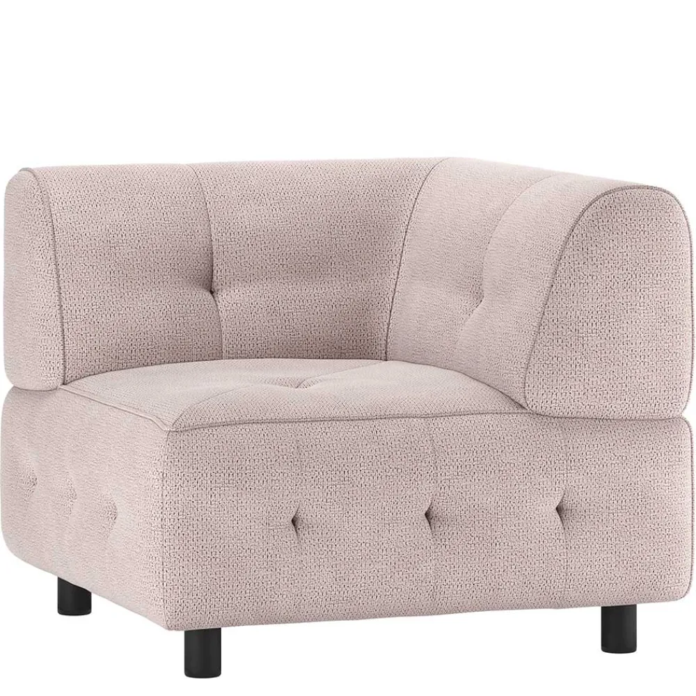 Wohnen Sofas<Sofamodul Ecke aus Chenillegewebe in Mauve - Muldivian