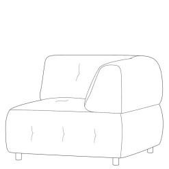 Wohnen Sofas<Sofamodul Ecke aus Chenillegewebe in Mauve - Muldivian