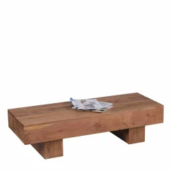 Wohnen Tische<Sofatisch aus naturbelassenem Holz Oridano Akazie massiv