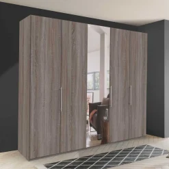 Wohnen Kleiderschränke|Schränke<Spiegel Kleiderschrank in Holz-Nachbildung - Crenba