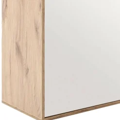Wohnen Schränke<Spiegeltür-Flurschrank in Wildeiche Optik - Vapposia