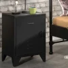 Wohnen Kommoden<Spind Optik Nachtschrank in Schwarz - Estebal