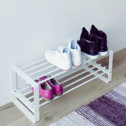 Wohnen Regale<Stahl Schuhregal in Weiß - Torosma