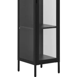 Wohnen Vitrinen<Stahl-Vitrine in Schwarz - Rodicca
