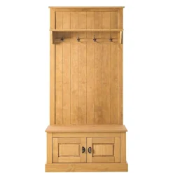 Wohnen Garderoben<Standgarderobe aus Kiefer Massivholz - Kumico