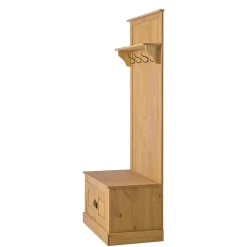 Wohnen Garderoben<Standgarderobe aus Kiefer Massivholz - Kumico