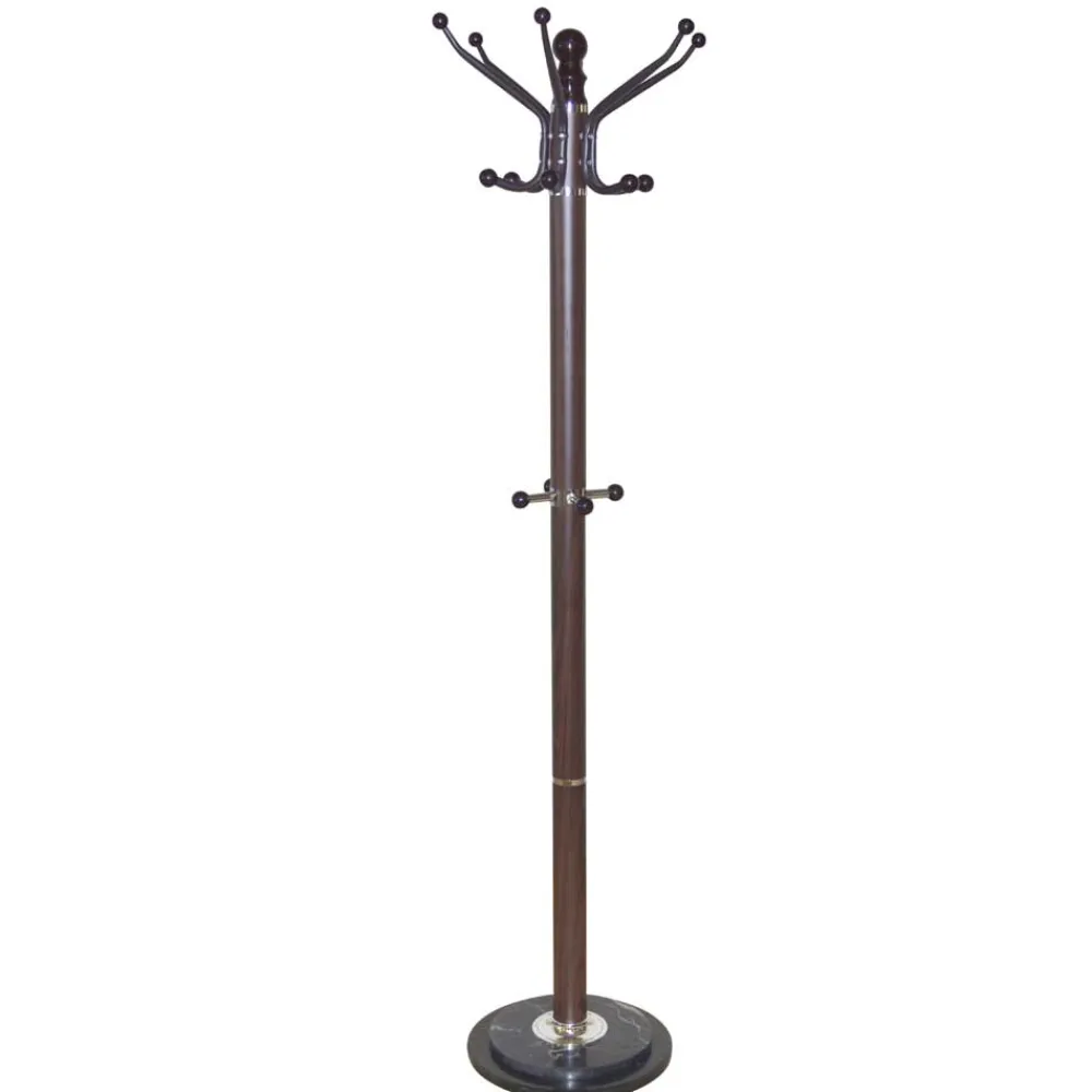 Wohnen Garderoben<Standgarderobe in Braun mit Marmor Fuß - Motrilo