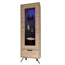 Wohnen Vitrinen<Standvitrine im Retro Design - Rodonda