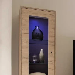 Wohnen Vitrinen<Standvitrine im Retro Design - Rodonda