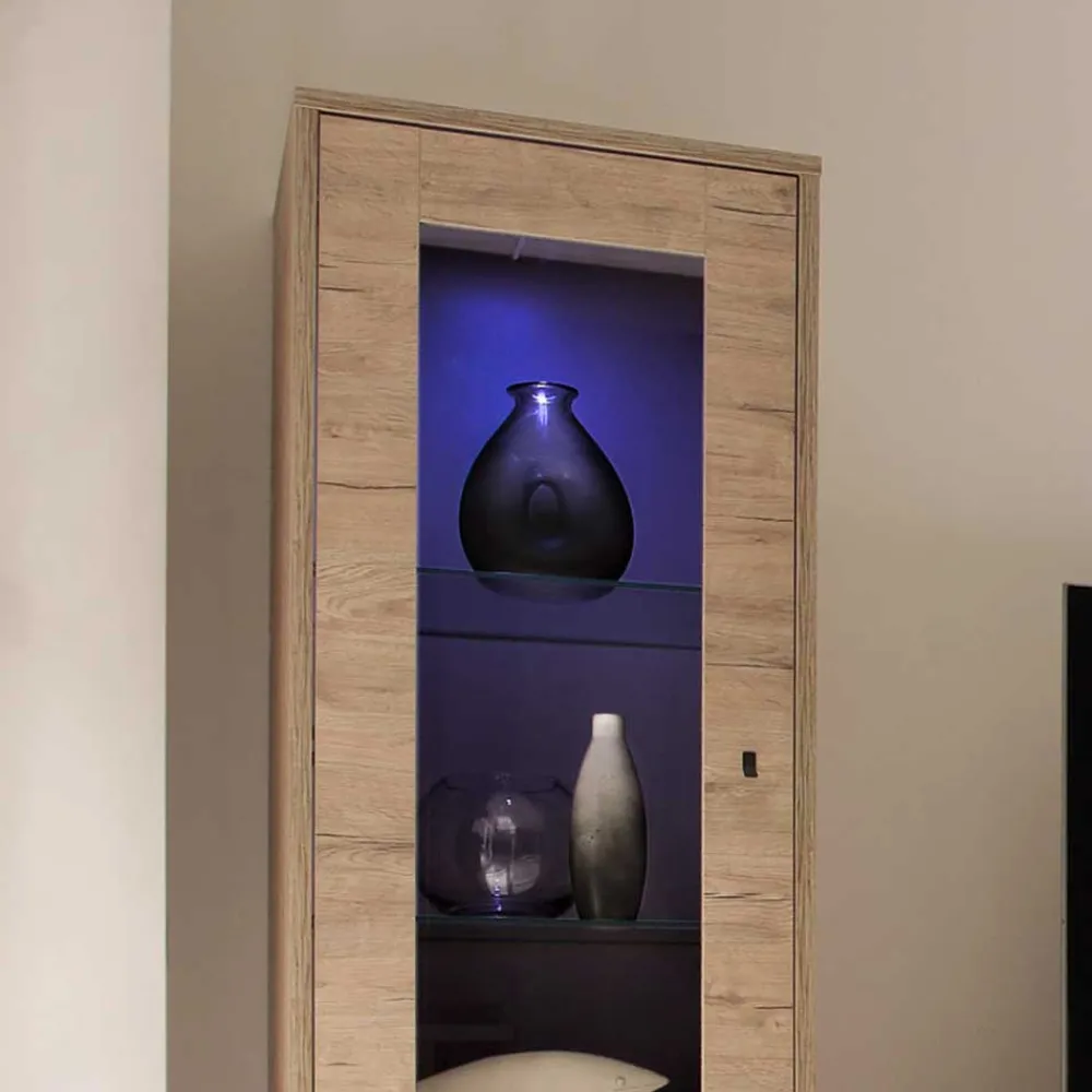 Wohnen Vitrinen<Standvitrine im Retro Design - Rodonda
