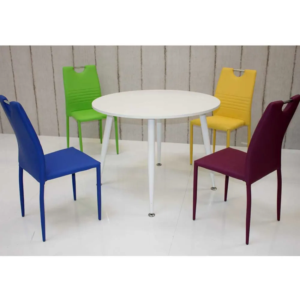 Wohnen Stühle<Stapelbare Polsterstühle in Gelb - Liguria (4er Set)