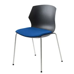 Wohnen Stühle<Stapelbarer Stuhl in Anthrazit & Blau - Ernestan