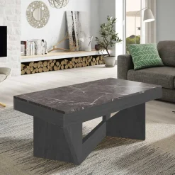 Wohnen Tische<Staufach Couchtisch in Schwarzgrau & Dunkelgrau - Cadruna