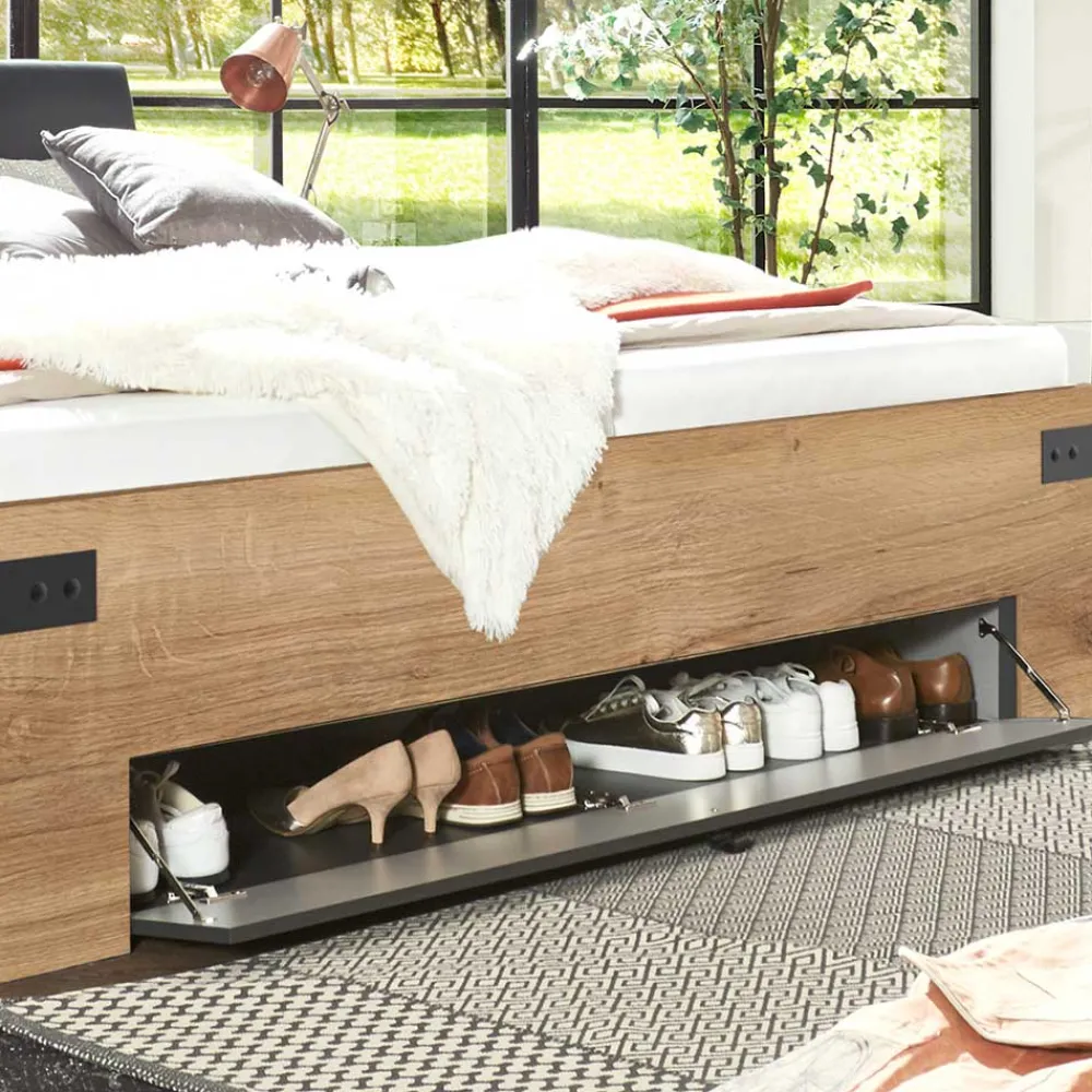Wohnen Betten<Stauraum Bett mit 180x200 cm Liegefläche - Enegal