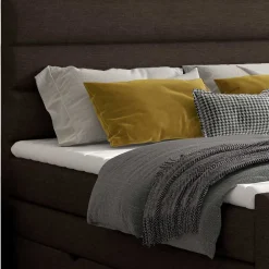Wohnen Betten<Stauraum Boxspringbett in Braun Stoff - Birt