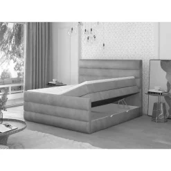 Wohnen Betten<Stauraum Boxspringbett in Braun Stoff - Birt