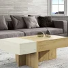Wohnen Tische<Stauraum Sofatisch in Wildeiche & Creme - Tara