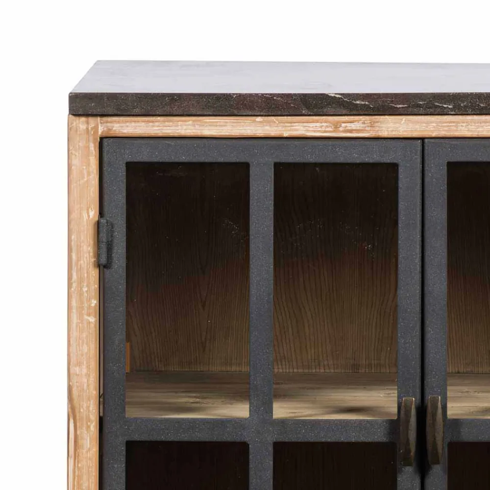 Wohnen Vitrinen<Stauraumvitrine Küche Ashvills im rustikalen Landhausstil