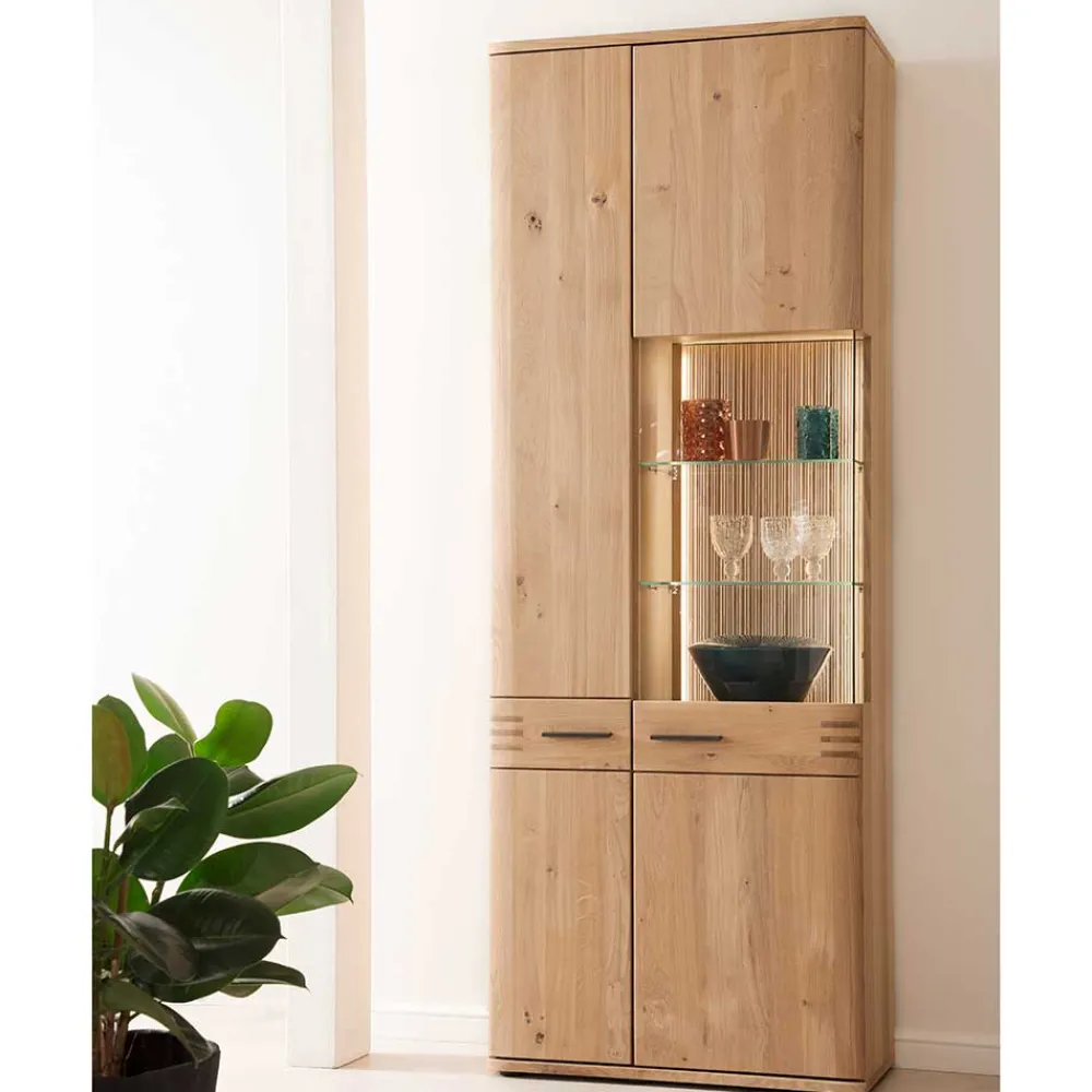 Wohnen Vitrinen<Stauraumvitrine Wohnzimmerschrank 2-türig - Crupean