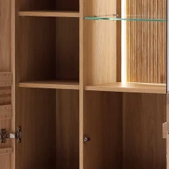 Wohnen Vitrinen<Stauraumvitrine Wohnzimmerschrank 2-türig - Crupean