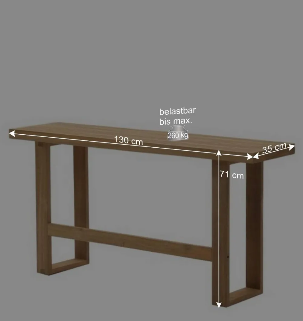 Wohnen Sitzbank<Stehtisch Bank aus Recyclingholz Teak - Sincony