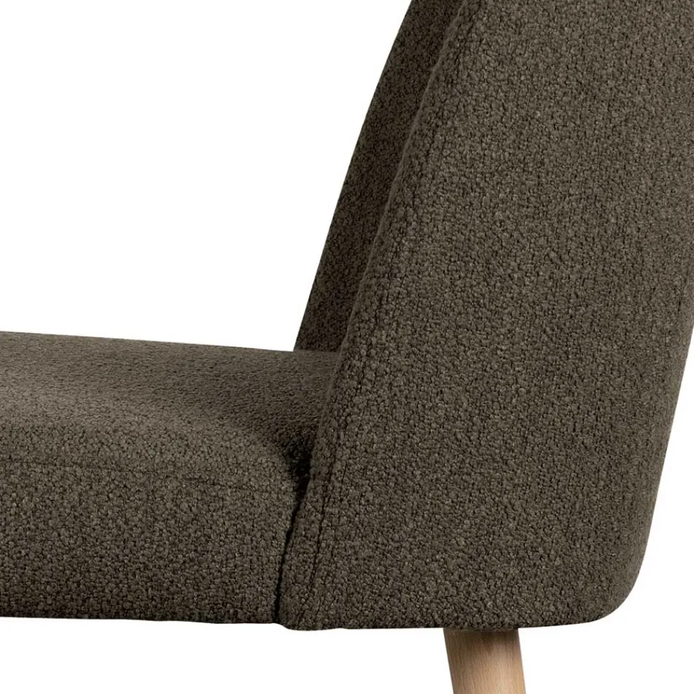 Wohnen Stühle<Stühle aus braunem Boucle Stoff - Convilla (2er Set)