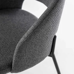 Wohnen Stühle<Stühle aus Strukturstoff Grau - Makimona (2er Set)
