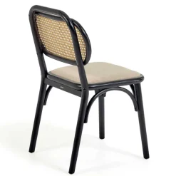 Wohnen Stühle<Stühle aus Ulme & Rattan & Stoff - Boxtan (2er Set)
