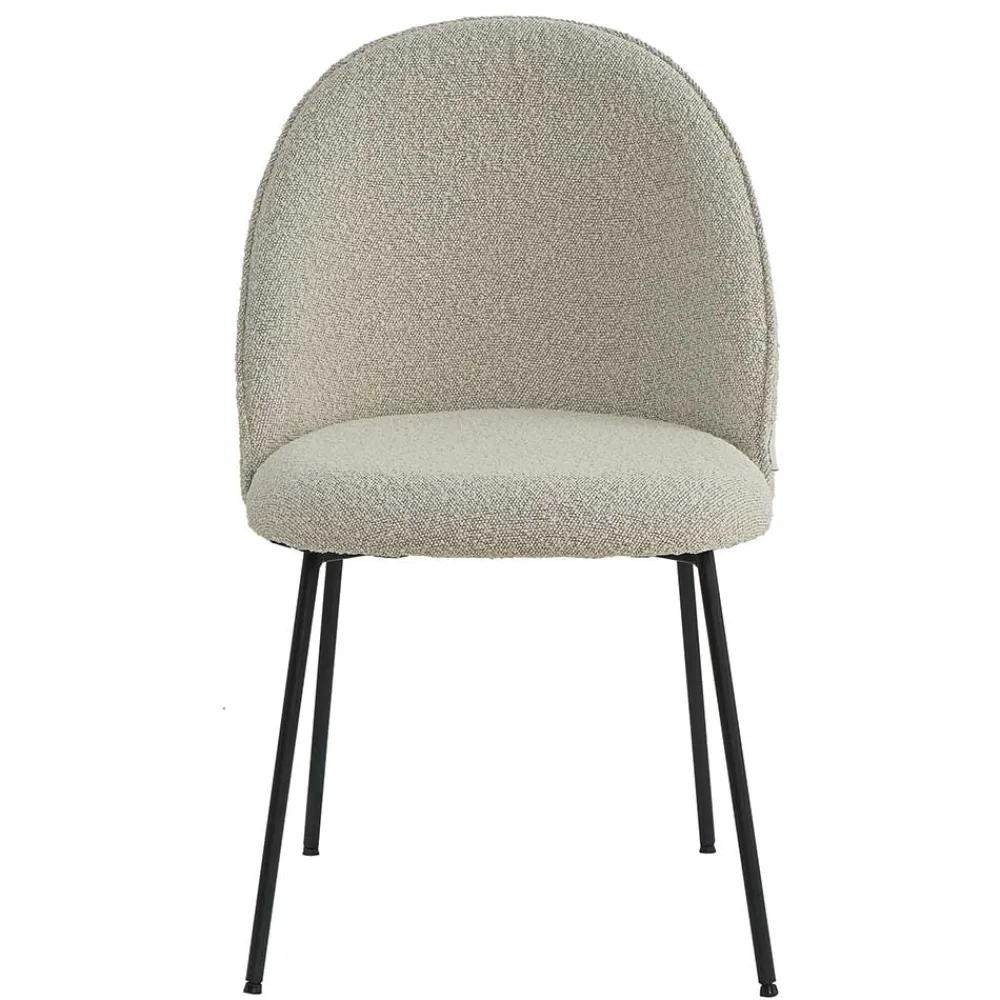 Wohnen Stühle<Stühle in Beigegrau mit Schwarz - Facanella (2er Set)