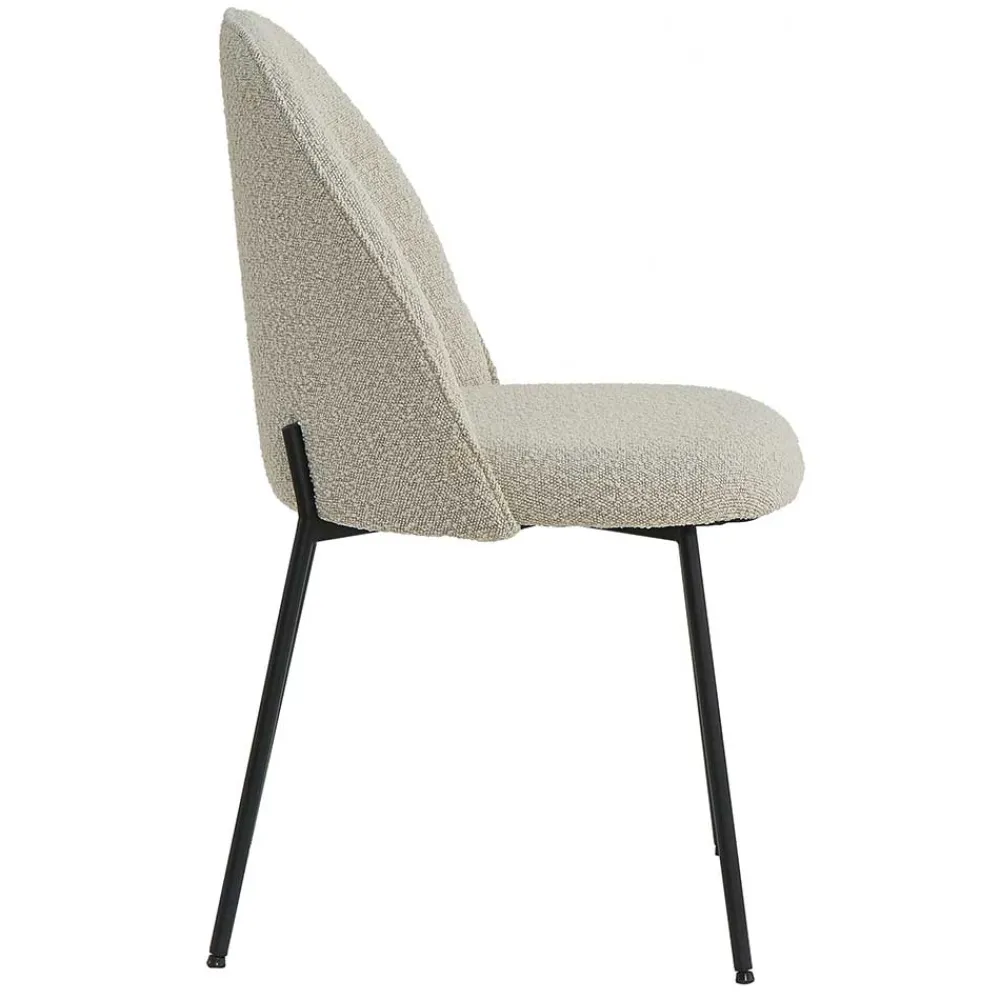 Wohnen Stühle<Stühle in Beigegrau mit Schwarz - Facanella (2er Set)