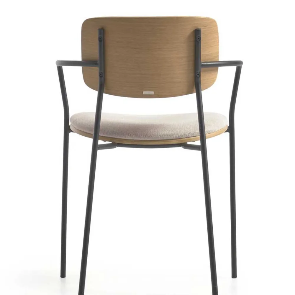 Wohnen Stühle<Stühle in Eiche & Beige & Schwarz - Salute (4er Set)