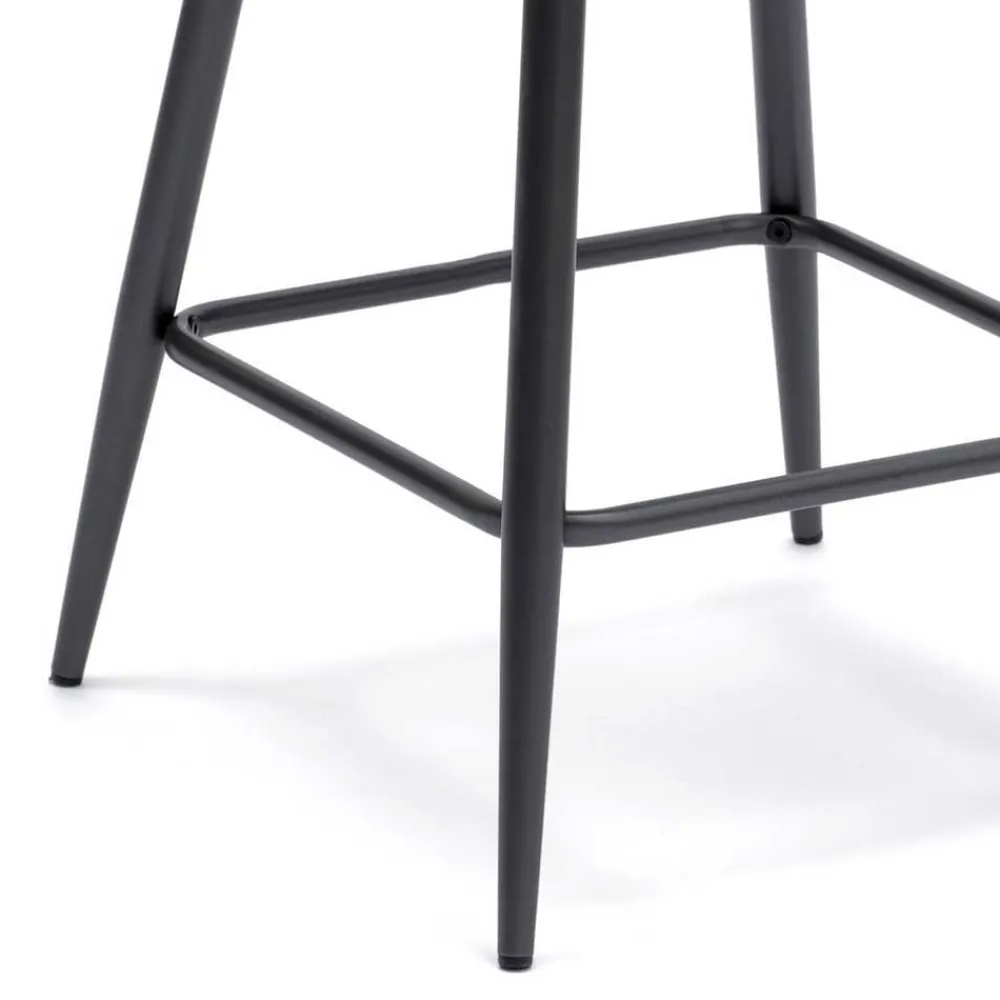 Wohnen Hocker<Stilvoller Barhocker mit Schalensitz Creditana Kunstleder Vintage Braun (2er Set)