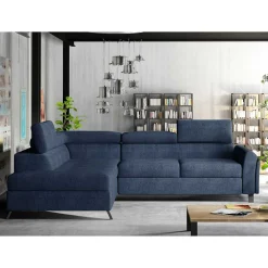 Wohnen Sofas<Stoff Dreisitzer Ecksofa in Blaugrau - Crosbys