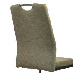 Wohnen Sessel|Stühle<Stoff Freischwinger Stühle in Oliv Grün - Maximo (4er Set)
