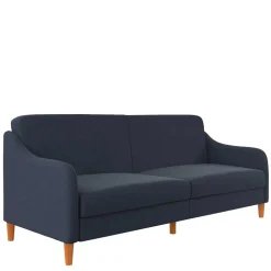 Wohnen Sofas<Stoff Schlafcouch in Dunkelblau - Alborg