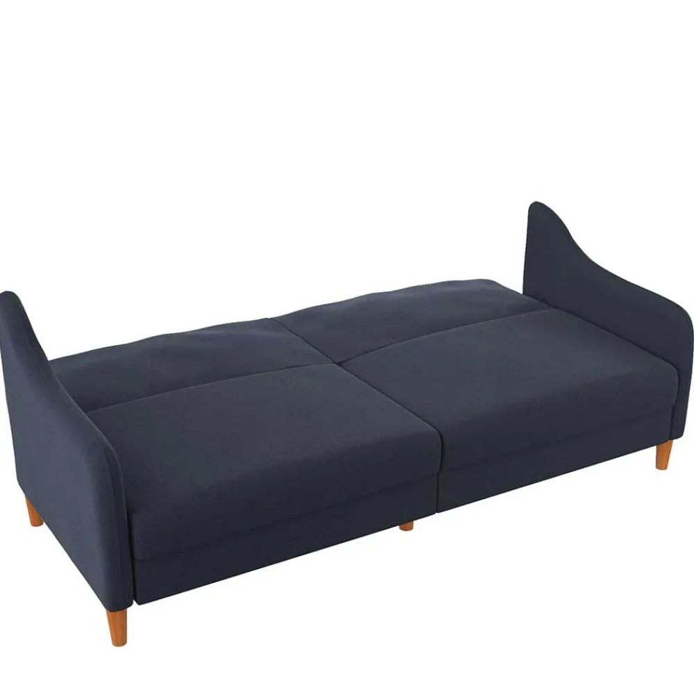 Wohnen Sofas<Stoff Schlafcouch in Dunkelblau - Alborg